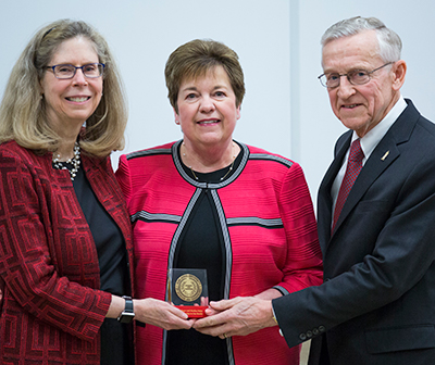 President Wintersteen with Marilyn and Roger Mahr