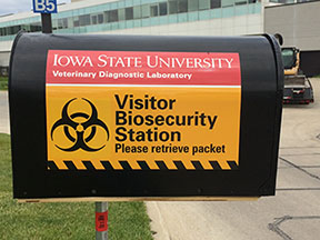 biosecurity mailbox at ISU VDL