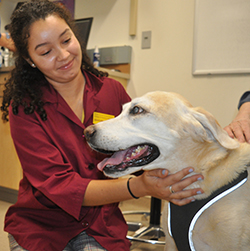 UVIP student with dog